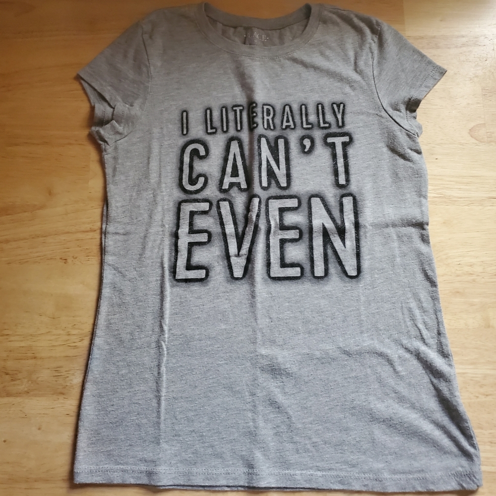 Girls Grey Graphic Tee TCP Sz 10-12